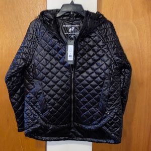 ♠️NWT BCBG MaxAzria  Feather Free Eco-Friendly Fill Light Jacket w/Hood